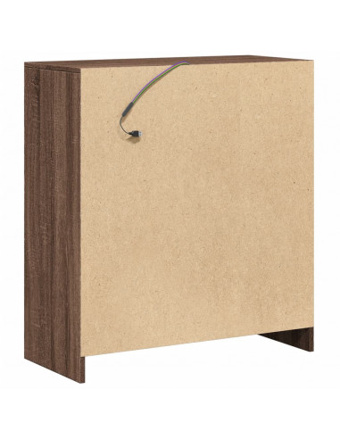 Credenza con LED Rovere Marrone 77x34x85 cm Legno Multistrato