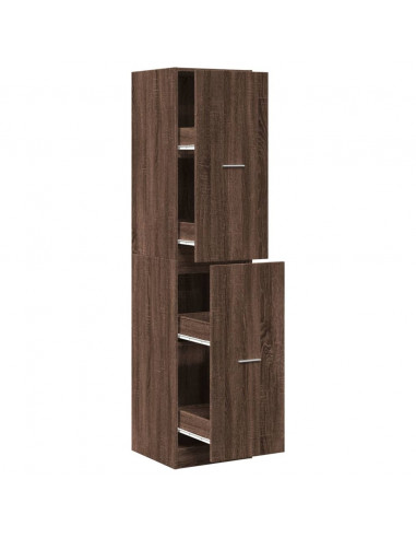 Armadietto da Farmacia Rovere Marrone 40x41x174,5 cm Truciolato