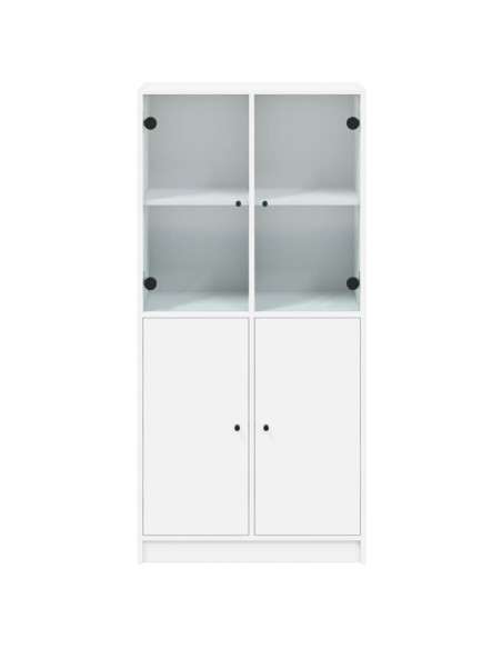 Credenza con Ante Bianca 68x37x142 cm Legno Multistrato