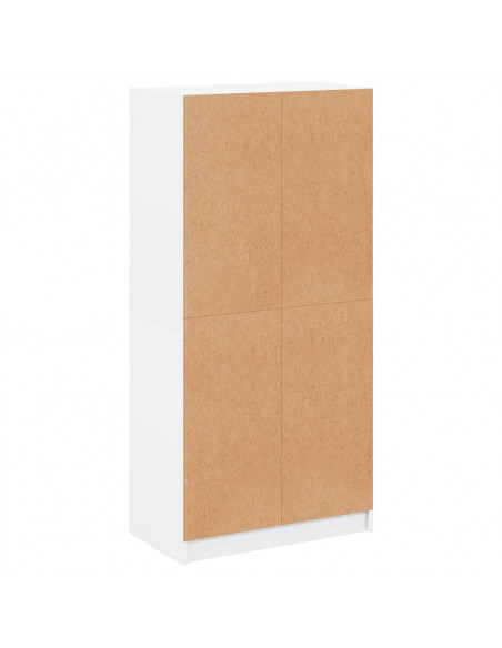 Credenza con Ante Bianca 68x37x142 cm Legno Multistrato