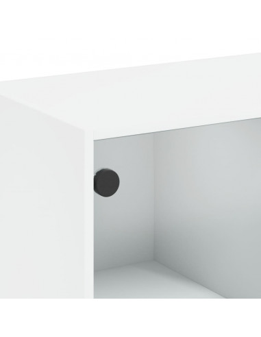 Credenza con Ante Bianca 68x37x142 cm Legno Multistrato