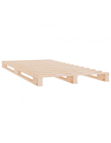 Letto a Pallet 100x200 cm in Legno Massello di Pino