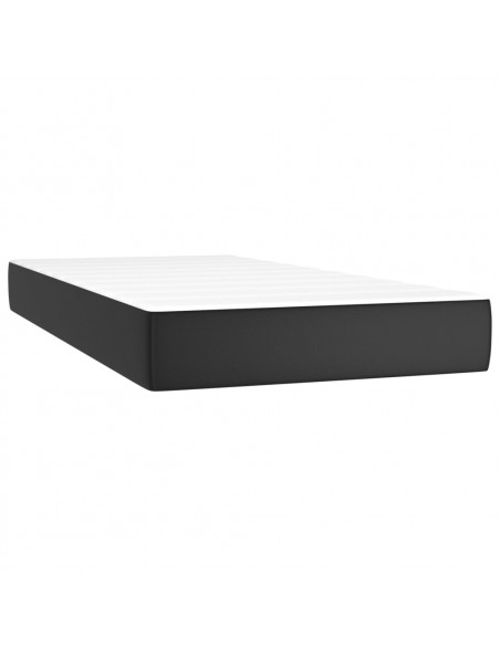 Materasso a Molle Insacchettate Nero 120x190x20cm in Similpelle