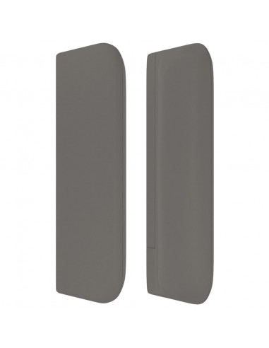 Testiera ad Orecchio Grigio 163x16x78/88 cm in Similpelle