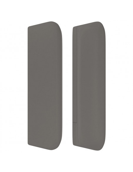 Testiera ad Orecchio Grigio 163x16x78/88 cm in Similpelle