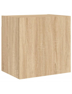 Mobili TV a Muro 4pz Rovere Sonoma in Legno Multistrato 2