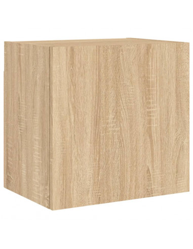 Mobili TV a Muro 4pz Rovere Sonoma in Legno Multistrato