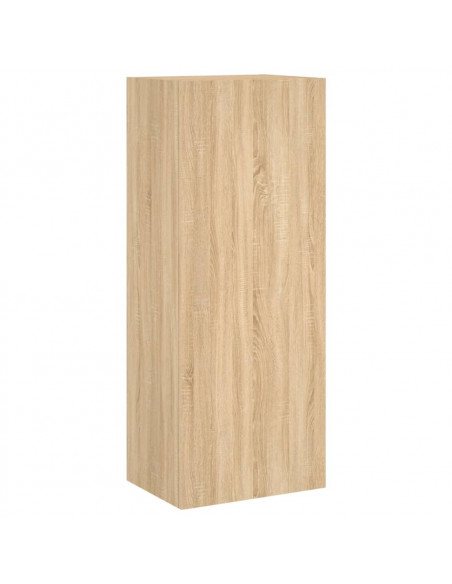 Mobili TV a Muro 4pz Rovere Sonoma in Legno Multistrato