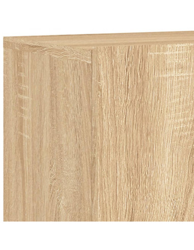 Mobili TV a Muro 4pz Rovere Sonoma in Legno Multistrato
