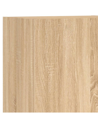 Mobili TV a Muro 4pz Rovere Sonoma in Legno Multistrato