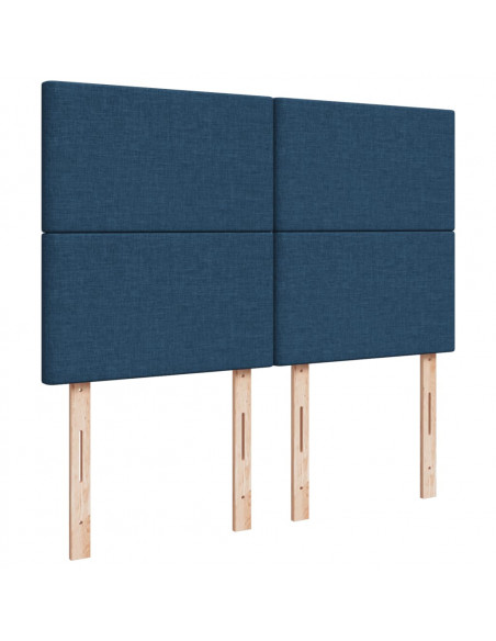 Giroletto a Molle con Materasso Blu 140x200 cm in Tessuto