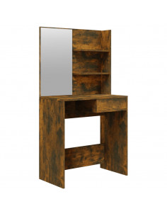 Toeletta con Specchio Rovere Fumo 74,5x40x141 cm 2