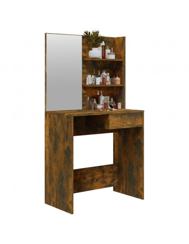 Toeletta con Specchio Rovere Fumo 74,5x40x141 cm