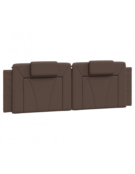 Letto con Materasso Marrone 160x200cm in Similpelle