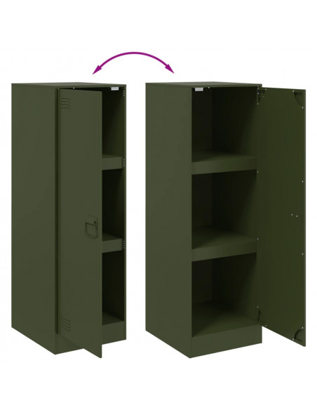 Credenza Verde Oliva 34,5x39x107 cm in Acciaio