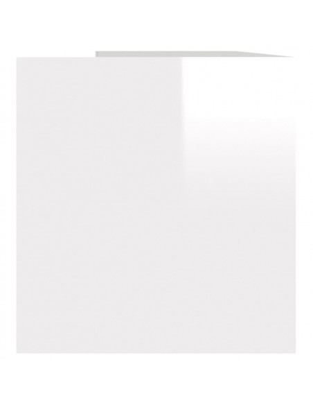 Contenitore per Vinili Bianco Lucido 71x34x36 cm in Multistrato