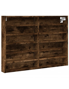 Armadietto Vetrina Rovere Fumo 80x8,5x58 cm Legno Multistrato 2