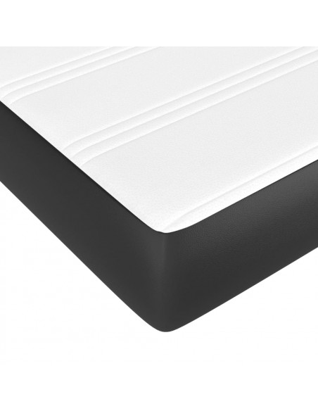Materasso a Molle Insacchettate Nero 100x200x20cm in Similpelle