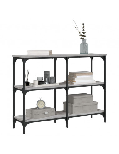 Tavolo Consolle Grigio Sonoma 100x29x75 cm in Legno Multistrato