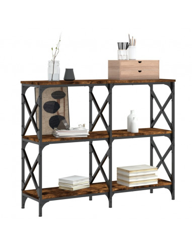 Tavolo Consolle Rovere Fumo 100x28x80,5 cm in Legno Multistrato