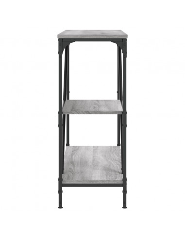 Tavolino Consolle Grigio Sonoma 88,5x30x75 cm Legno Multistrato