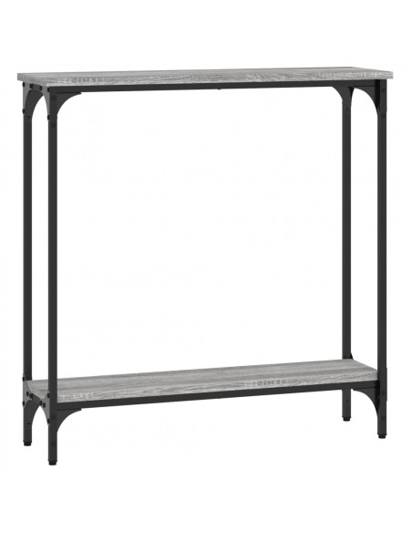 Tavolino Consolle Grigio Sonoma 75x22,5x75 cm Legno Multistrato