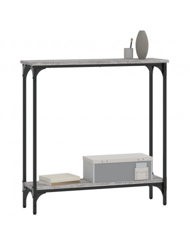Tavolino Consolle Grigio Sonoma 75x22,5x75 cm Legno Multistrato