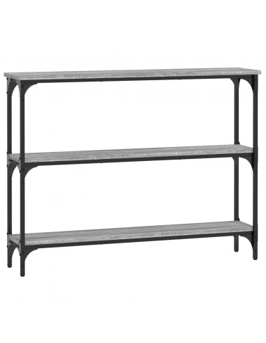 Tavolino Consolle Grigio Sonoma 100x22,5x75cm Legno Multistrato