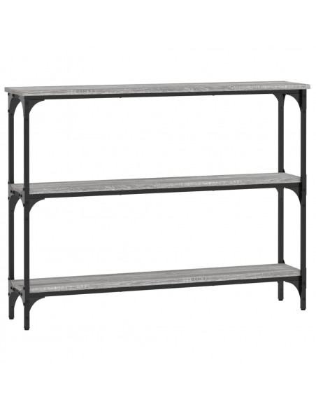 Tavolino Consolle Grigio Sonoma 100x22,5x75cm Legno Multistrato