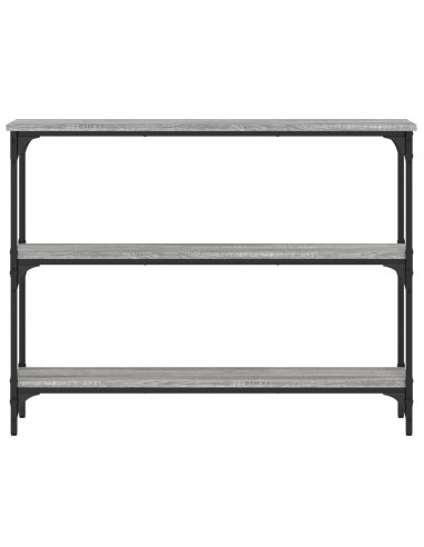 Tavolino Consolle Grigio Sonoma 100x22,5x75cm Legno Multistrato