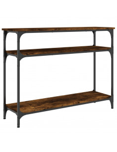 Tavolo Consolle Rovere Fumo 100x29x75 cm Legno Multistrato 2
