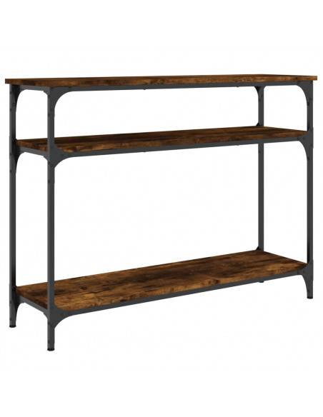 Tavolo Consolle Rovere Fumo 100x29x75 cm Legno Multistrato