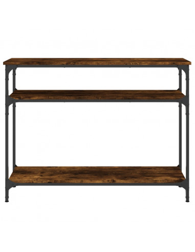 Tavolo Consolle Rovere Fumo 100x29x75 cm Legno Multistrato