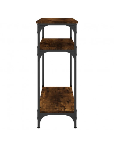 Tavolino Consolle Rovere Fumo 75x29x75 cm in Legno Multistrato