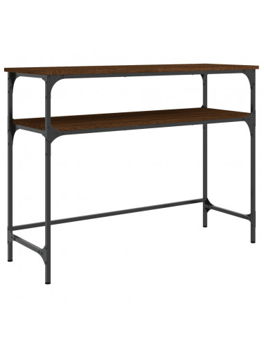 Tavolo Consolle Rovere Marrone 100x35,5x75 cm Legno Multistrato