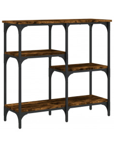 Tavolo Consolle Rovere Fumo 80x29x75 cm in Legno Multistrato 2