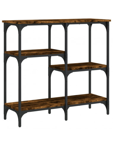 Tavolo Consolle Rovere Fumo 80x29x75 cm in Legno Multistrato