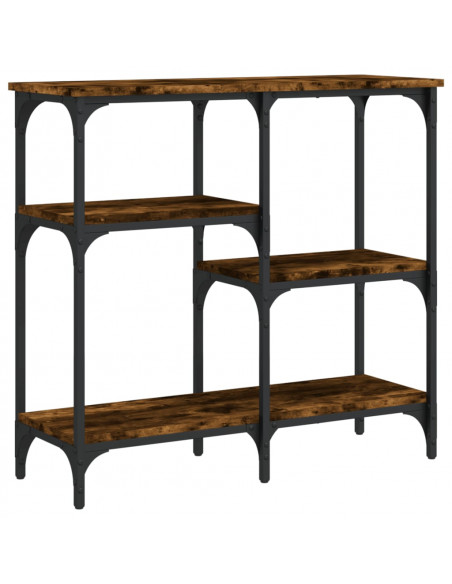 Tavolo Consolle Rovere Fumo 80x29x75 cm in Legno Multistrato