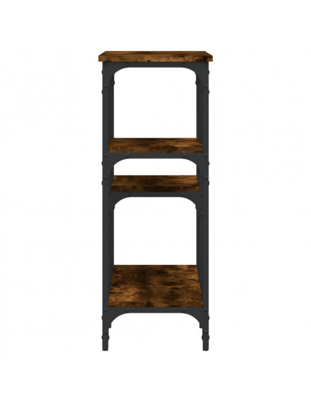 Tavolo Consolle Rovere Fumo 80x29x75 cm in Legno Multistrato