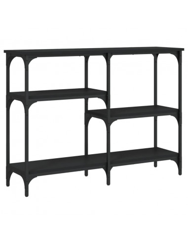 Tavolino Consolle Nero 102x29x75 cm in Legno Multistrato