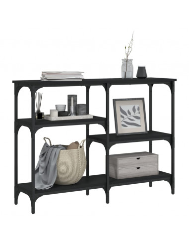 Tavolino Consolle Nero 102x29x75 cm in Legno Multistrato