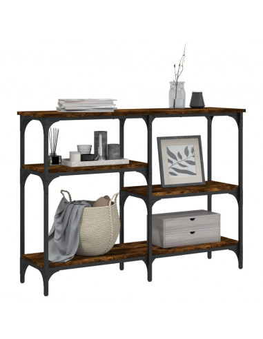 Tavolo Consolle Rovere Fumo 102x29x75 cm in Legno Multistrato