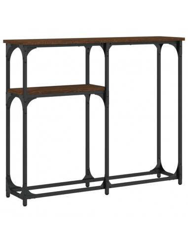 Tavolo Consolle Rovere Marrone 90x22,5x75 cm Legno Multistrato