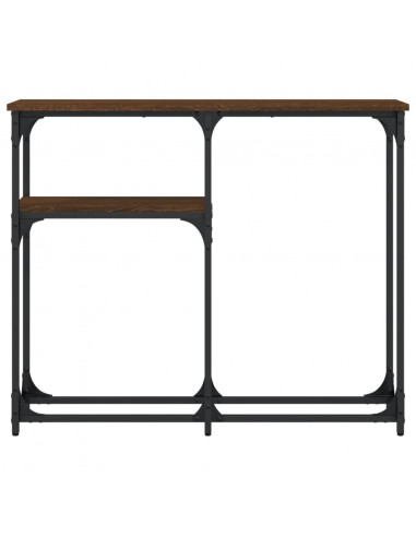 Tavolo Consolle Rovere Marrone 90x22,5x75 cm Legno Multistrato