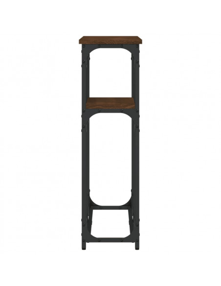 Tavolo Consolle Rovere Marrone 90x22,5x75 cm Legno Multistrato