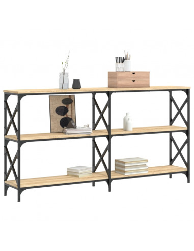 Tavolo Consolle Rovere Sonoma 156x28x80,5 cm Legno Multistrato