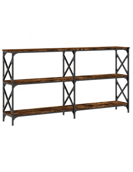 Tavolo Consolle Rovere Fumo 200x28x80,5 cm in Legno Multistrato