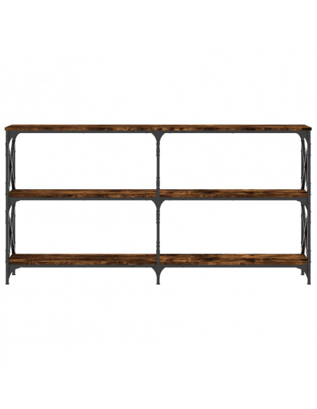 Tavolo Consolle Rovere Fumo 200x28x80,5 cm in Legno Multistrato