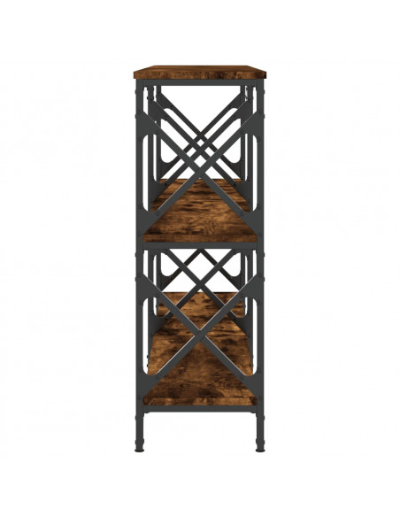 Tavolo Consolle Rovere Fumo 200x28x80,5 cm in Legno Multistrato