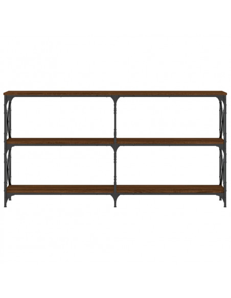 Tavolo Consolle Rovere Marrone 200x28x80,5 cm Legno Multistrato